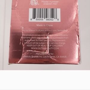 Sutra Accelerator 2100 Blow Hair Dryer Ionic Foldable Compact Rose Gold Pink